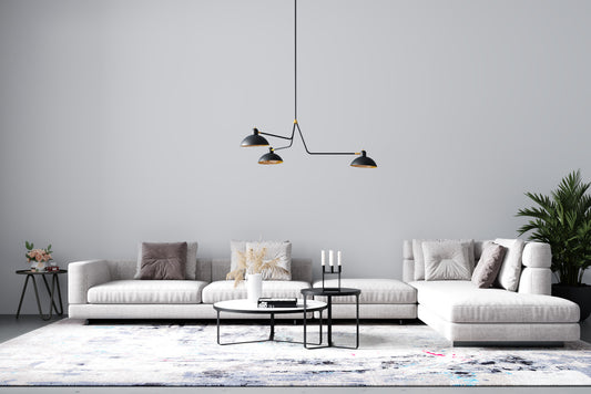 modern living room with carpet
